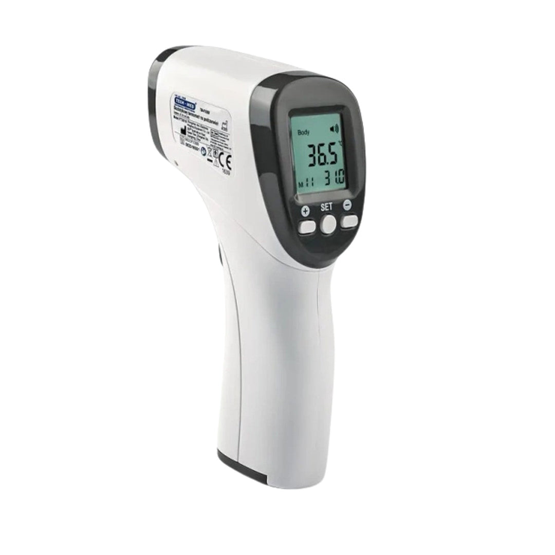 Tech-Med berøringsfri termometer, LCD-display, hukommelse til 32 resultater, TM-F03BB