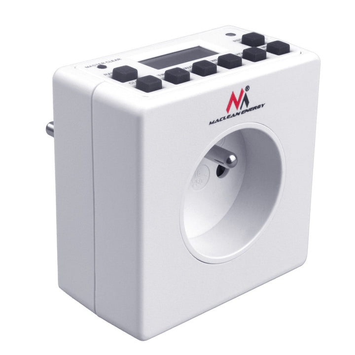Digital timer, tilfældig funktion, tidtager, 10 programmer, maks. 156 programmer, type E, 3600 W, Maclean MCE30