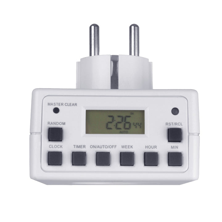 Digital timer, tilfældig funktion, tidtager, 10 programmer, maks. 156 programmer, type E, 3600 W, Maclean MCE30