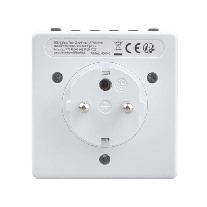 Digital timer, tilfældig funktion, tidtager, 10 programmer, maks. 156 programmer, type E, 3600 W, Maclean MCE30