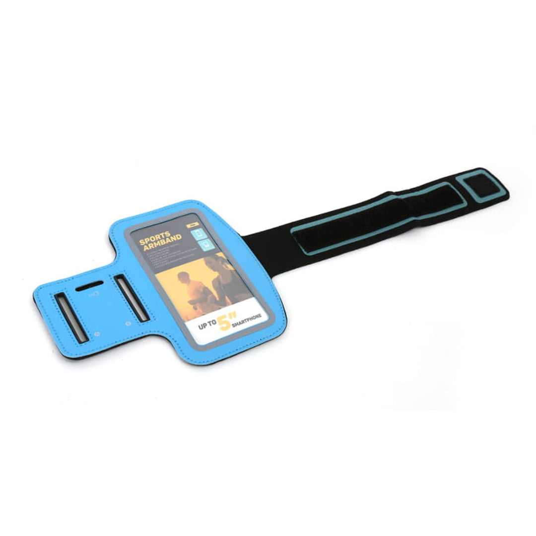 Etui til 5'' smartphone med armbånd, blå Platinet 42054