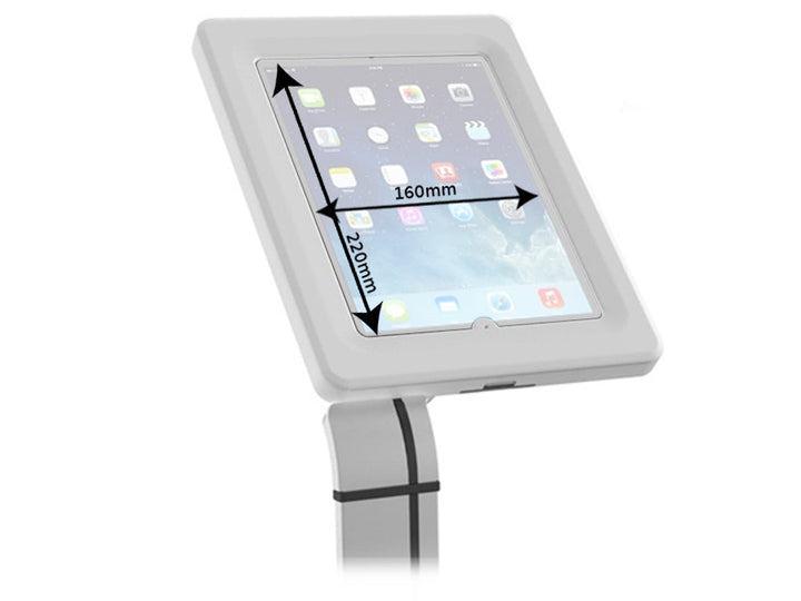 Maclean reklameholder til tablet, gulvmodel med lås, universal, 9,7"-10,1", MC-645