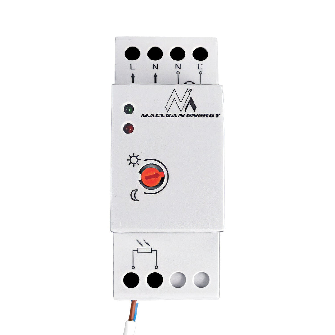 Maclean skumringsafbryder, til DIN-skinne, med ekstern sonde, 220-240 V/AC, 50 Hz, 20 A, MCE83