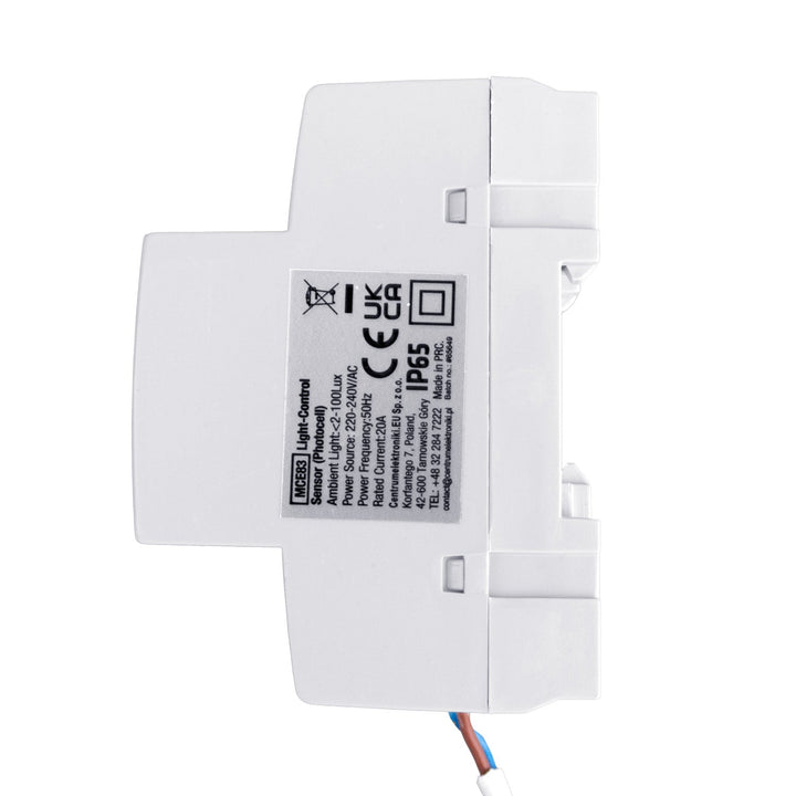 Maclean skumringsafbryder, til DIN-skinne, med ekstern sonde, 220-240 V/AC, 50 Hz, 20 A, MCE83