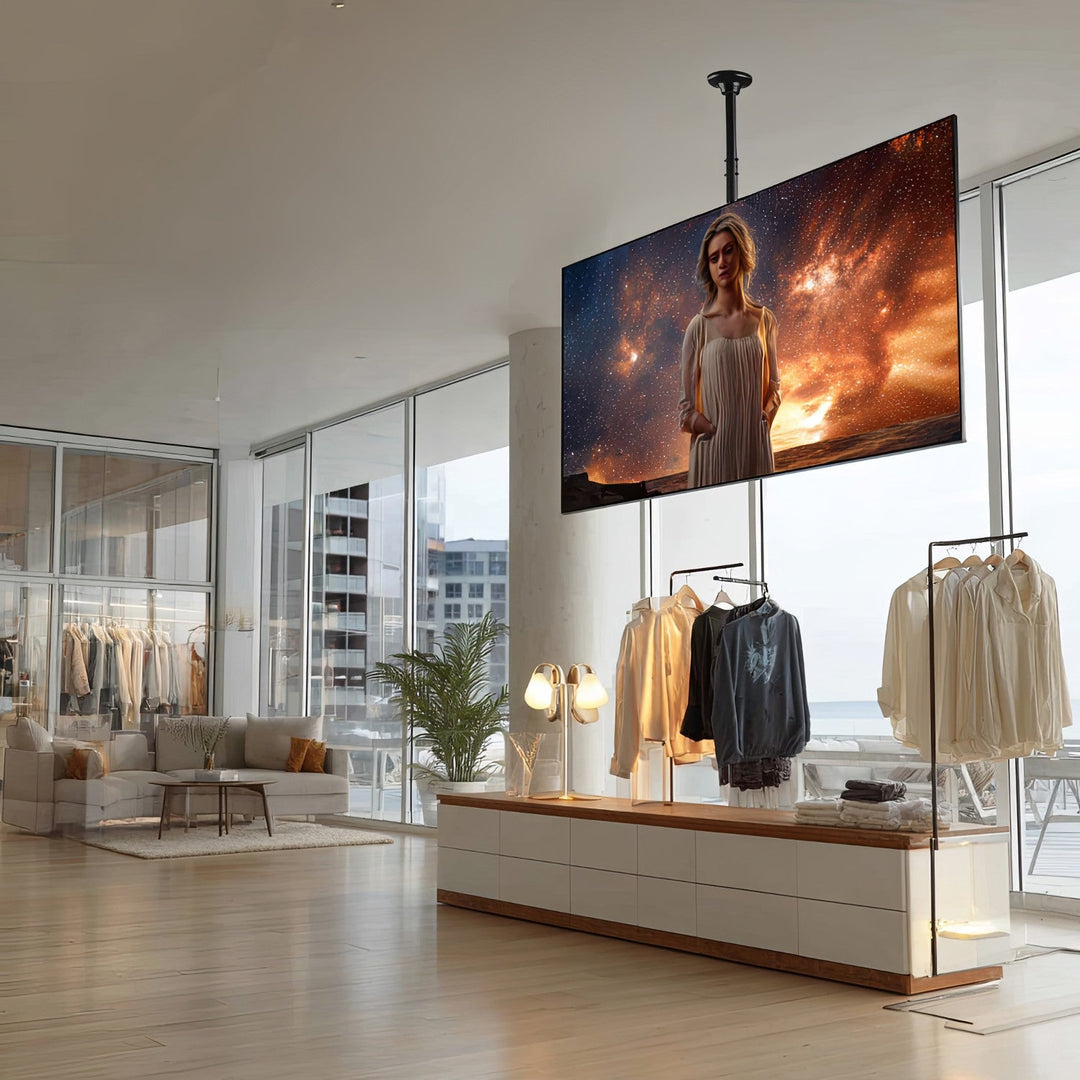 Universal LCD LED-skærm med LCD OLED QLED-skærm til loftmontering 23-100" maks. 50 kg Max VESA 600x400
