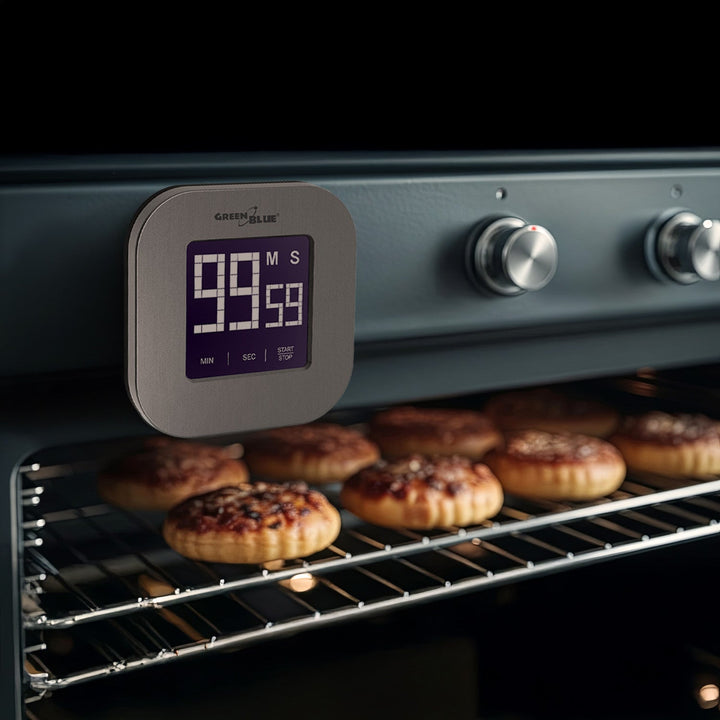 Digital timer, stopur, minuttimer GreenBlue, magnetisk med berøringsskærm, GB524