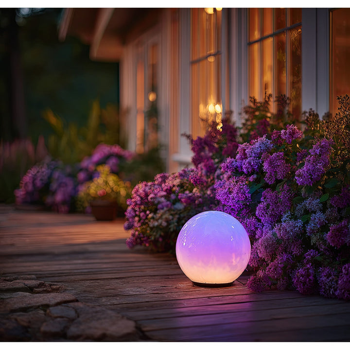 GreenBlue solcellelampe til haven, kugleformet, 15x15x48 cm, farvet LED RGB, GB122