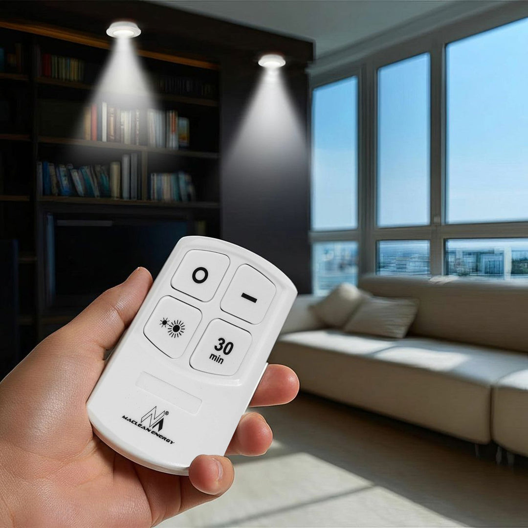 Maclean 6 LED-lampe, sæt med fjernbetjening, batteridrevet, 3xAAA, MCE165