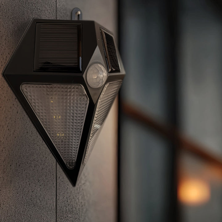Maclean LED-lampe, solcellelampe, væglampe, med bevægelsessensor, 6 LED, 2x solcelle, MCE168