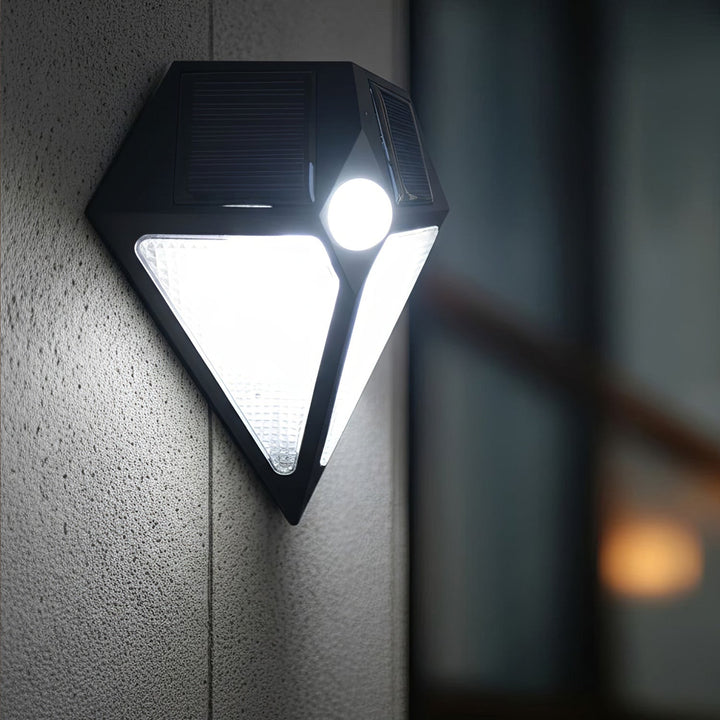 Maclean LED-lampe, solcellelampe, væglampe, med bevægelsessensor, 6 LED, 2x solcelle, MCE168