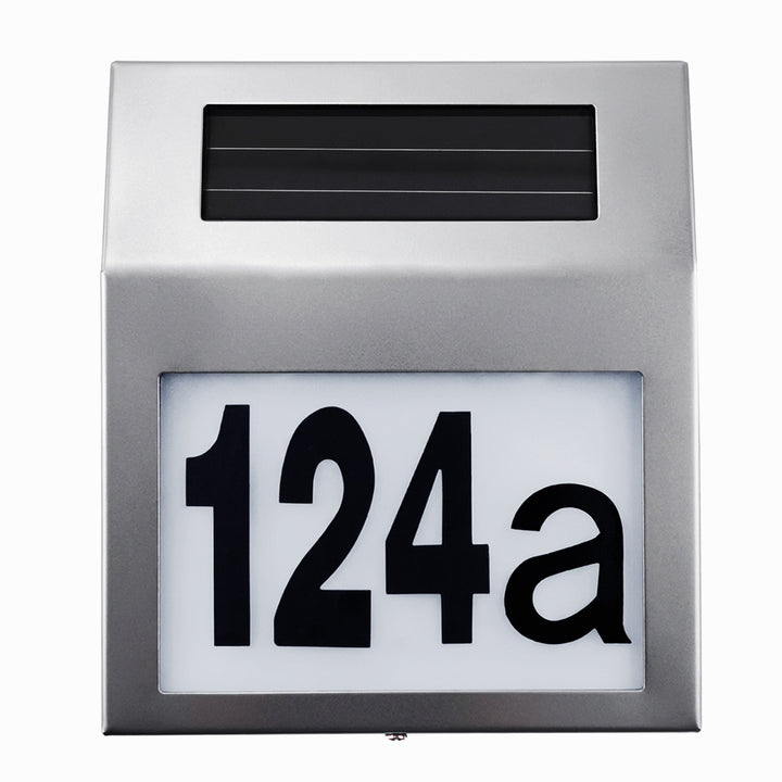 Solcellelampe med LED-husnummer Maclean Energy MCE172