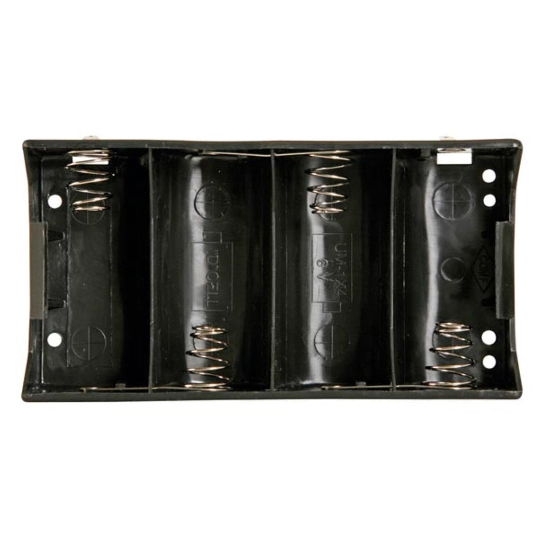 Kurv til batterier 4xR20 D flade til lodning Velleman BH443D