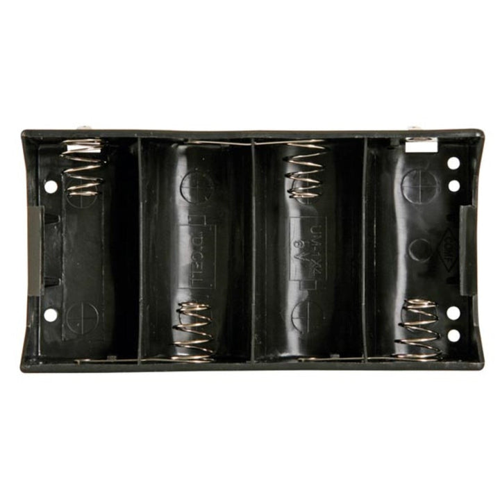 Kurv til batterier 4xR20 D flade til lodning Velleman BH443D