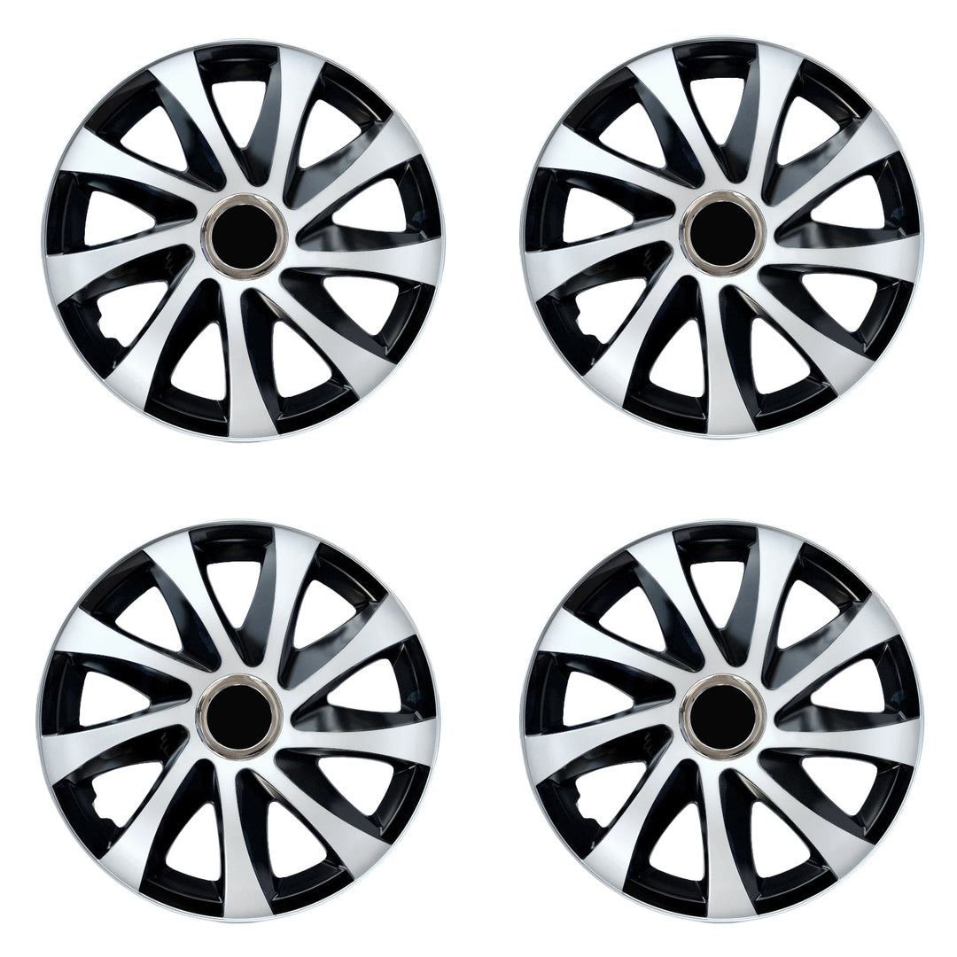 Universal hjulkapsler 16" NRM DRIFT Ekstra hvid/sort 4 stk.