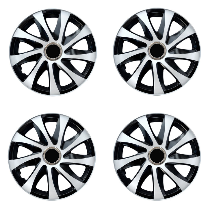 Universal hjulkapsler 16" NRM DRIFT Ekstra hvid/sort 4 stk.