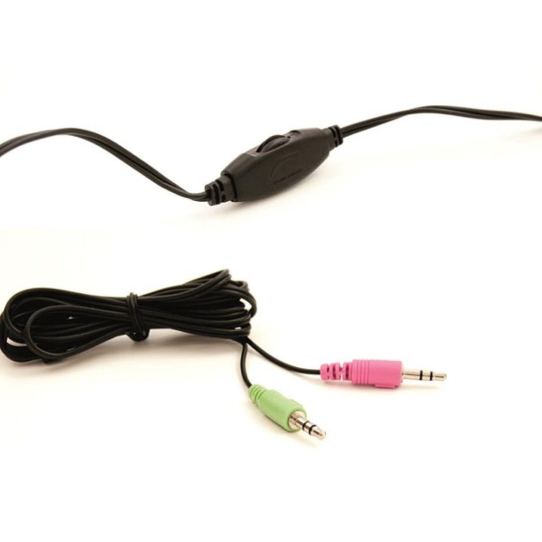 Hovedtelefoner med mikrofon Eminent, lydstyrkeregulering, 3,5 mm jackstik, EM3563