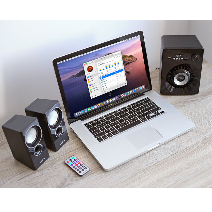 Audiocore AC910 Bluetooth 2.1 højttalersæt FM-radio, TF-kortindgang, AUX, USB-strømforsyning