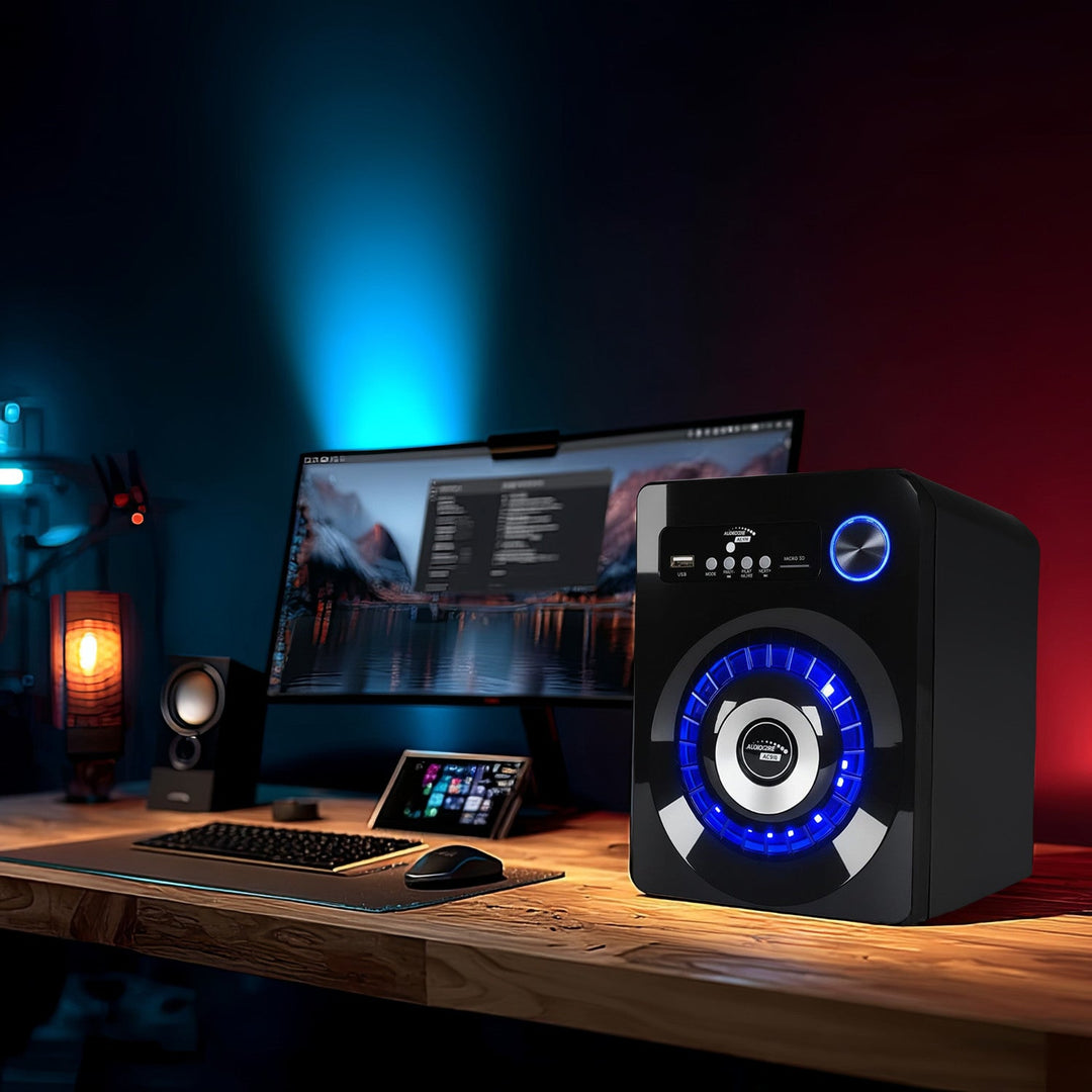 Audiocore AC910 Bluetooth 2.1 højttalersæt FM-radio, TF-kortindgang, AUX, USB-strømforsyning