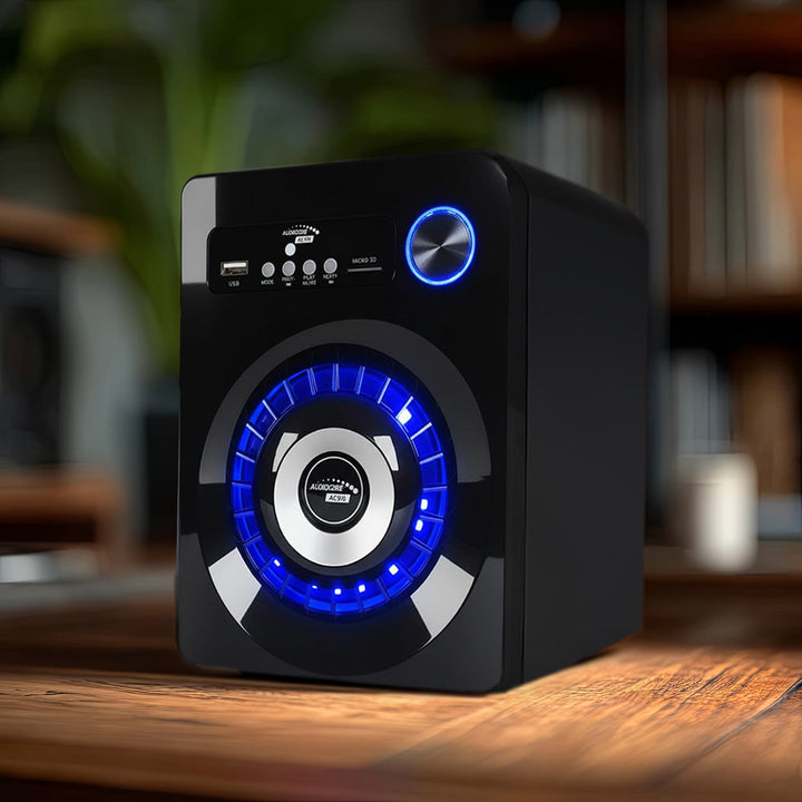 Audiocore AC910 Bluetooth 2.1 højttalersæt FM-radio, TF-kortindgang, AUX, USB-strømforsyning