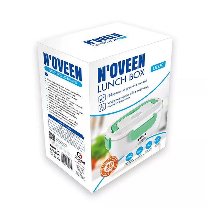 Noveen LB330 elektrisk madvarmer til madkasse, mintfarvet