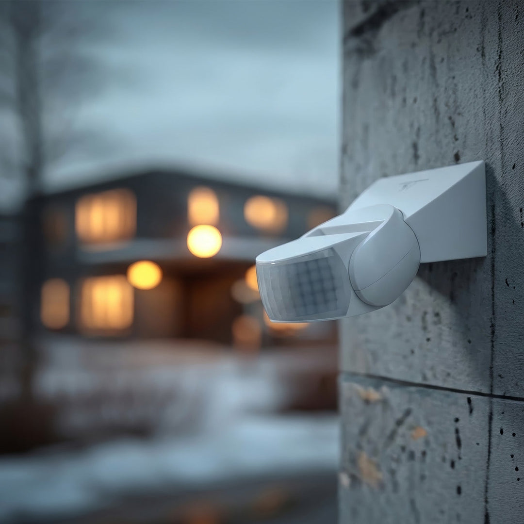 Infrarød bevægelsessensor med fjernbetjening IP65, maks. 800 W (glødepære), maks. 1200 W (LED) MCE241 Maclean Energy