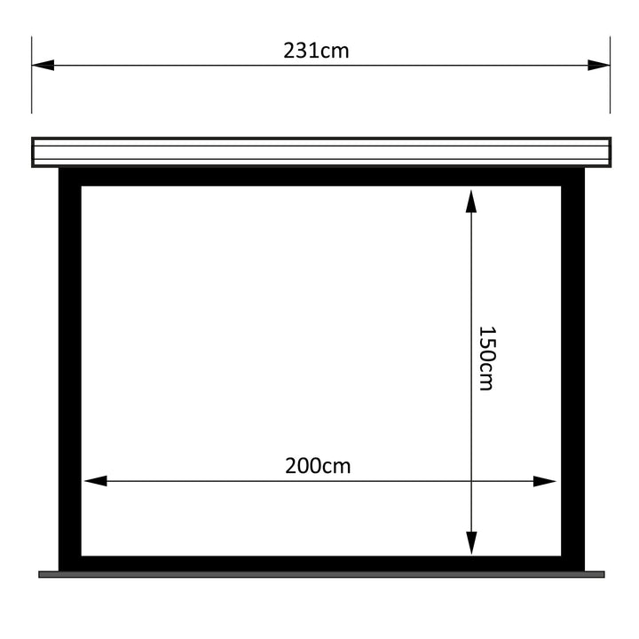 Elektrisk lærred med stramning Maclean Premium MC-992 200 x 150 cm 100"