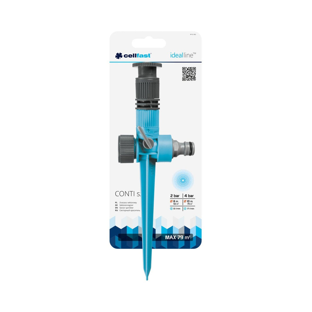 Cellfast Conti Ideal sektorsprinkler, sprøjteflade op til 79 m2