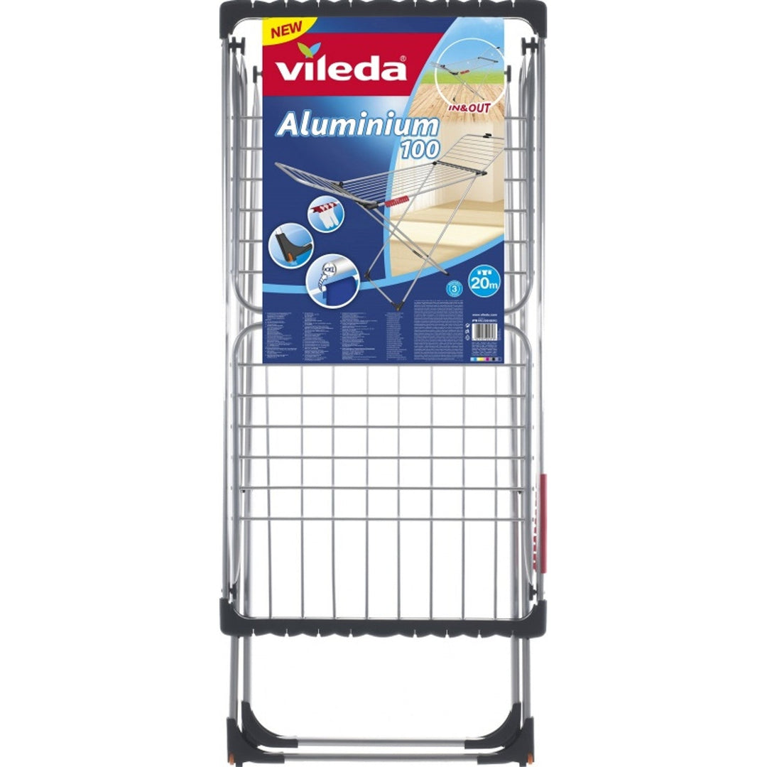 Vileda Aluminium 100 tørrestativ, rustfast og modstandsdygtig over for barske vejrforhold