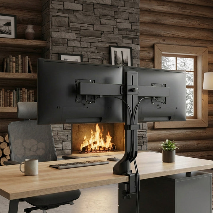 Holder til to skærme / dobbelt 17"-27" 14 kg Maclean MC-854 VESA 75x75 100x100 passer til MC-848 og MC-849