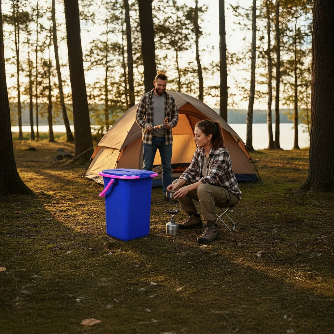 GreenBlue GB320BR rejsetoilet, marineblå og lyserød