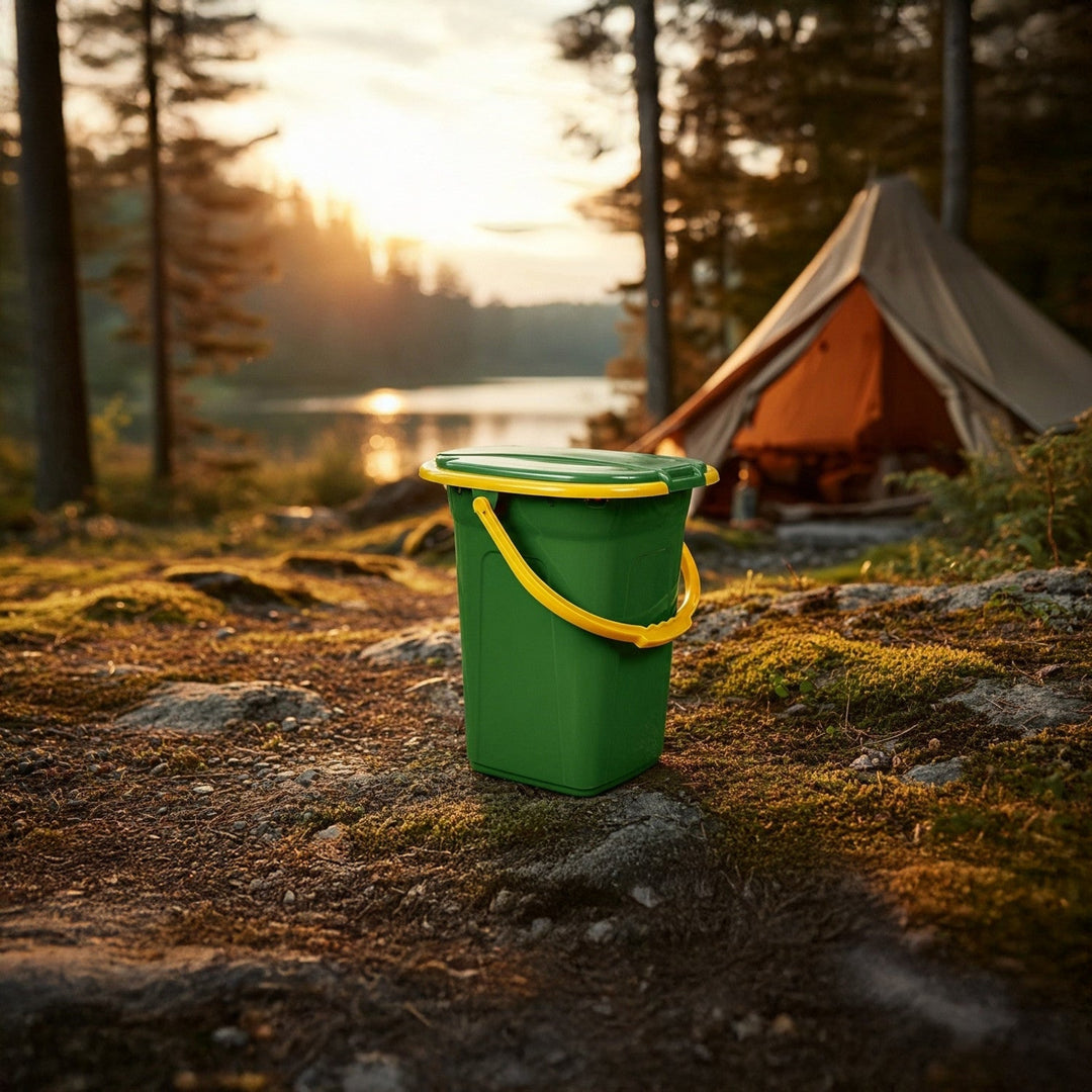 GreenBlue GB320GO rejsetoilet, mørkegrøn og orange