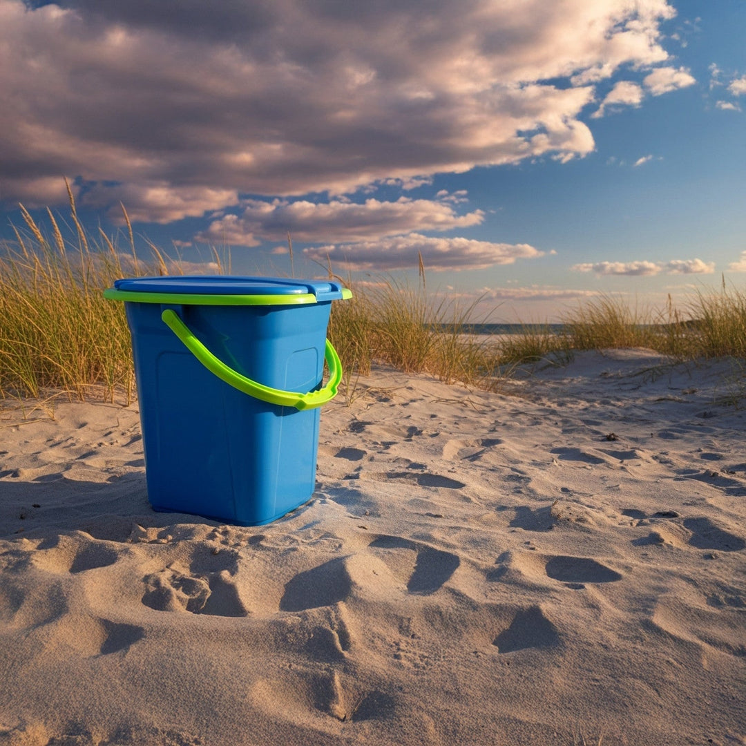 GreenBlue GB320BL campingtoilet, marineblå-lime