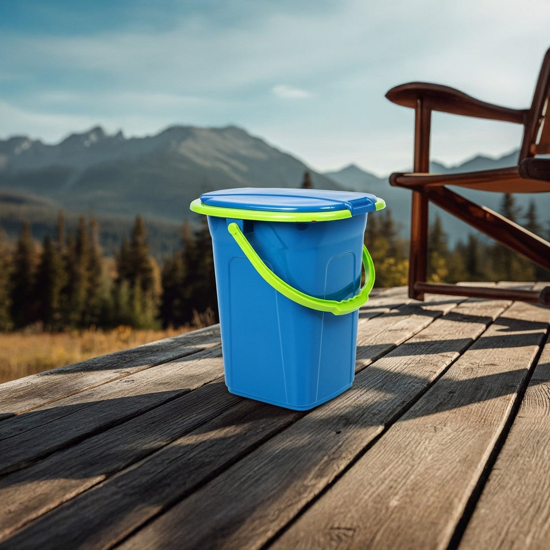 GreenBlue GB320BL campingtoilet, marineblå-lime