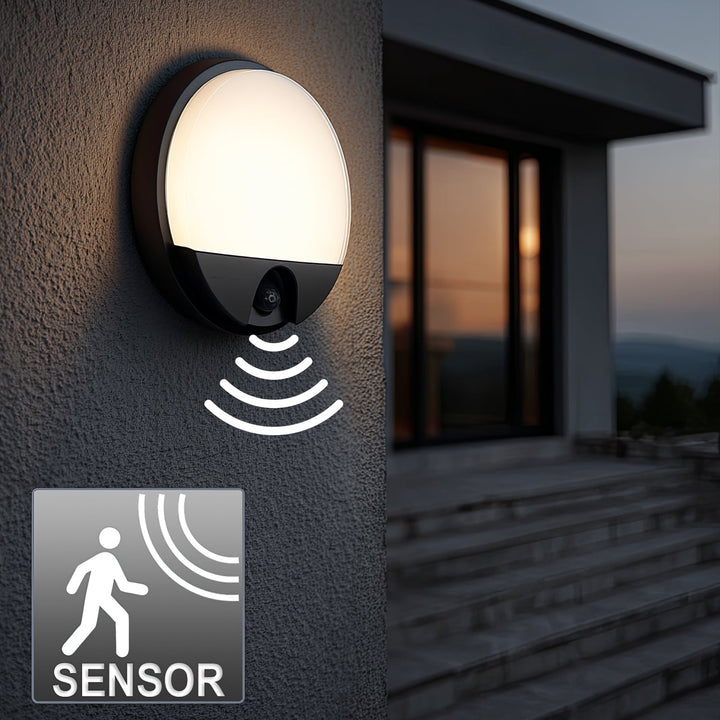 LED-lampe med infrarød bevægelsessensor MCE291 GR 1100 lm 15 W IP54 Maclean Energy, farve: grå