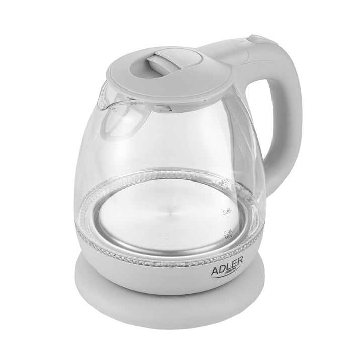 LED-belyst glasvarmekande 1,0 l Adler AD 1283G