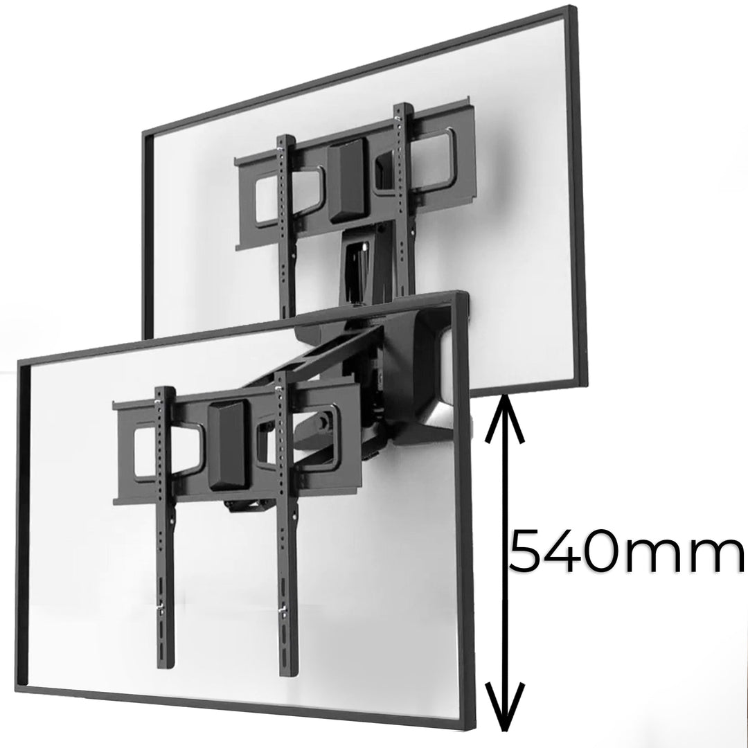 Maclean-holder, elektrisk tv over pejs, Max vesa 600x400, fjernbetjening, 37"-70", 35 kg, MC-891