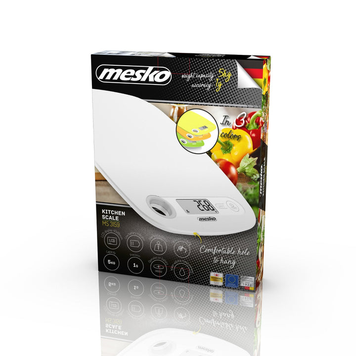 Elektronisk køkkenvægt LCD Mesko MS 3159w hvid