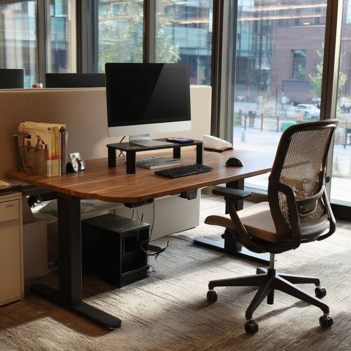 Ergo Office monitorbord, justerbar, med trådløs Qi-oplader, maks. 20 kg, 17-32", ER-415