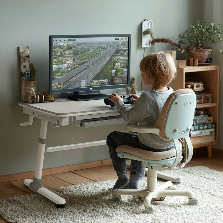 Ergonomisk skrivebord til børn med højdejustering Ergo Office, gråt, maks. 100 kg, ER-417 2cz