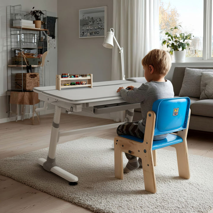 Ergonomisk skrivebord til børn med højdejustering Ergo Office, gråt, maks. 100 kg, ER-417 2cz