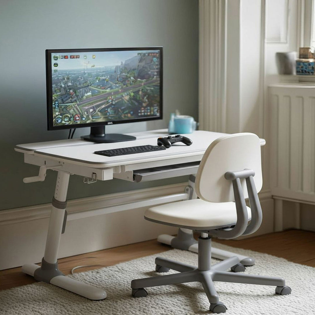 Ergonomisk skrivebord til børn med højdejustering Ergo Office, gråt, maks. 100 kg, ER-417 2cz