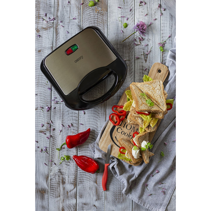 Camry sandwichmaker, keramisk non-stick belægning, effekt maks. 850 W, CR 3018