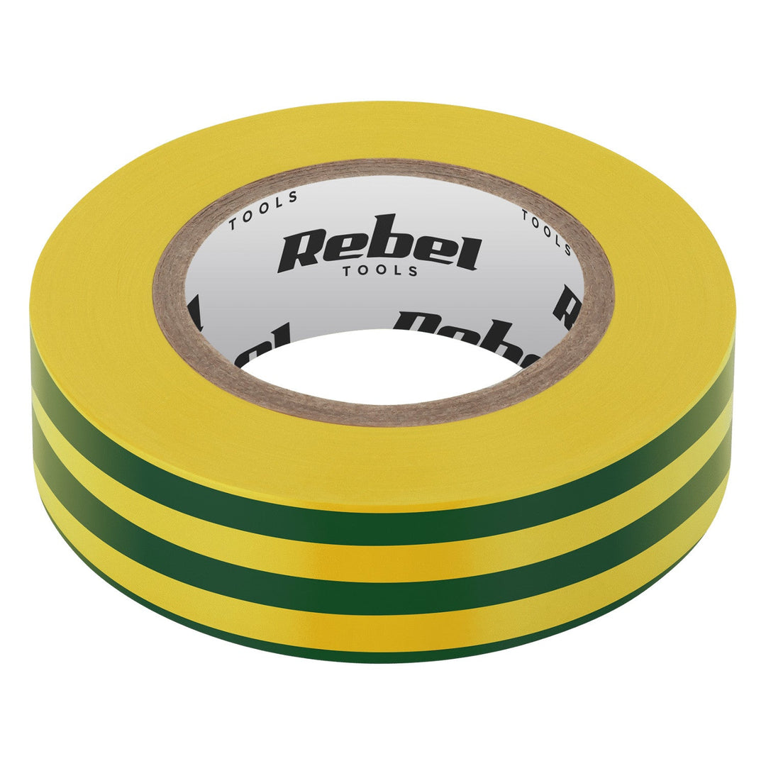 REBEL isolerende tape (0,13 mm x 19 mm x 20 yd) gul-grøn