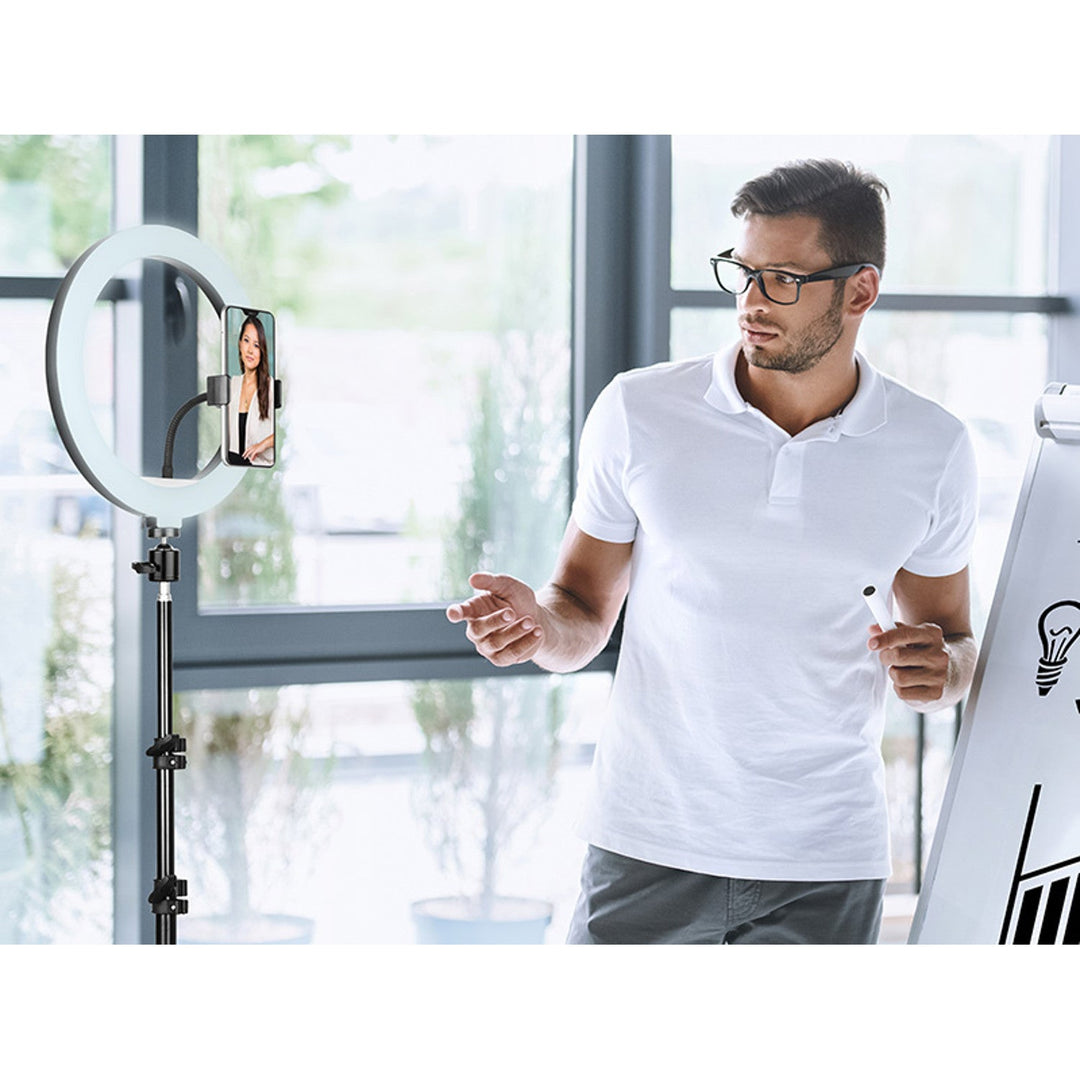RING 30 cm TRACER ringlampe med stativ 210 cm