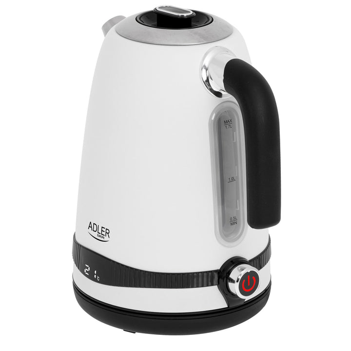 Adler elkedel, trådløs, LCD-display, 2200 W, 1,7 l, AD 1295w