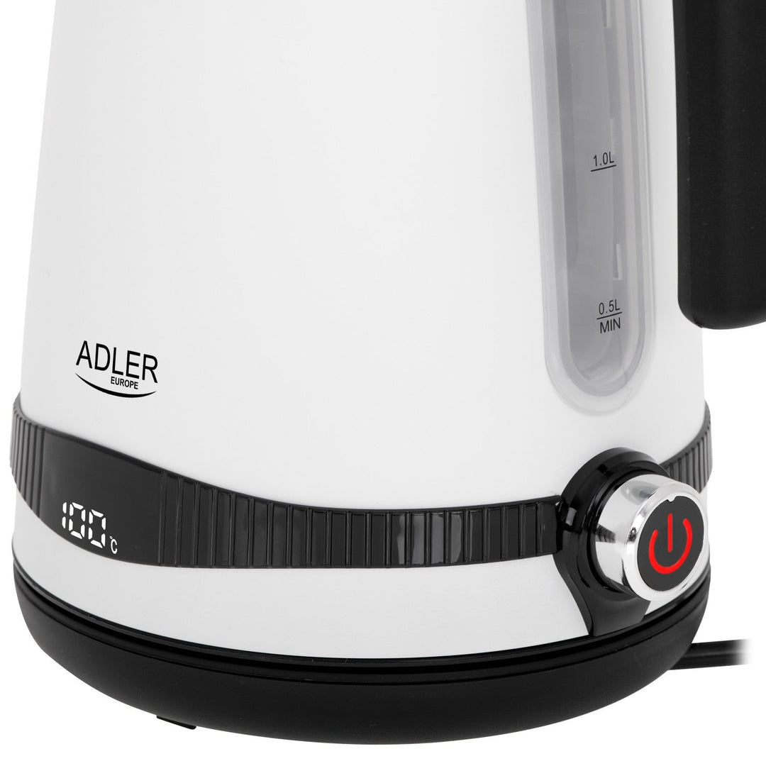Adler elkedel, trådløs, LCD-display, 2200 W, 1,7 l, AD 1295w