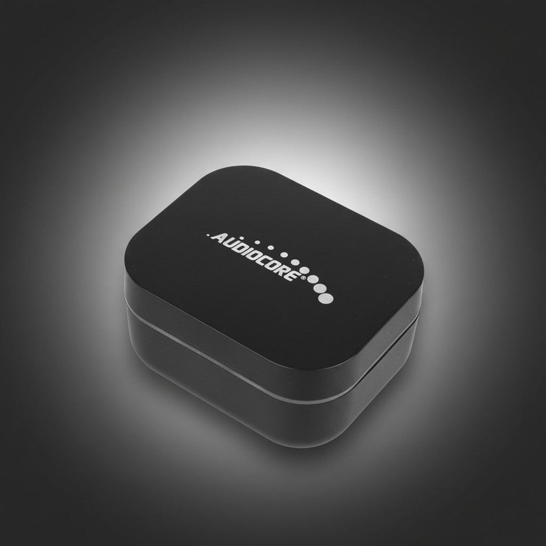 Audiocore TWS BT 5.1 øretelefoner med 300 mAh opladningsstation, 30 mAh øretelefoner, sort AC580