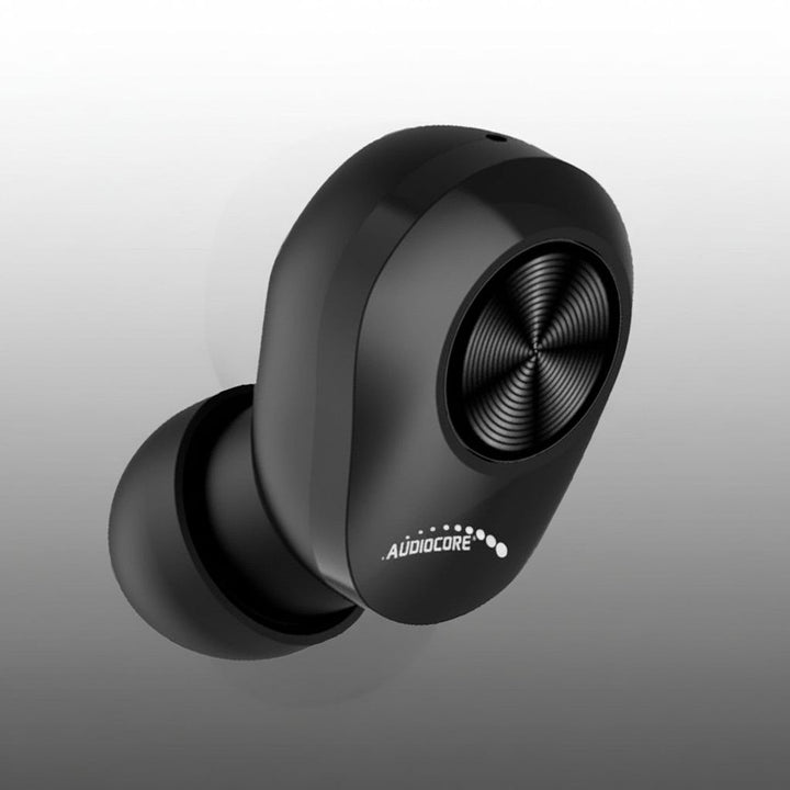 Audiocore TWS BT 5.1 øretelefoner med 300 mAh opladningsstation, 30 mAh øretelefoner, sort AC580