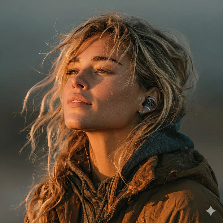 Audiocore TWS BT 5.1 øretelefoner med 300 mAh opladningsstation, 30 mAh øretelefoner, sort AC580