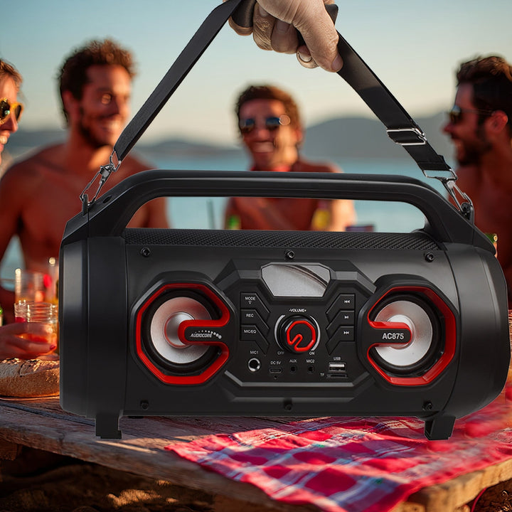 Audiocore bærbar bas-højttaler, Bluetooth 5.0, FM-radio, micro-kort, SDIPX4, 2000 mAh, AC875